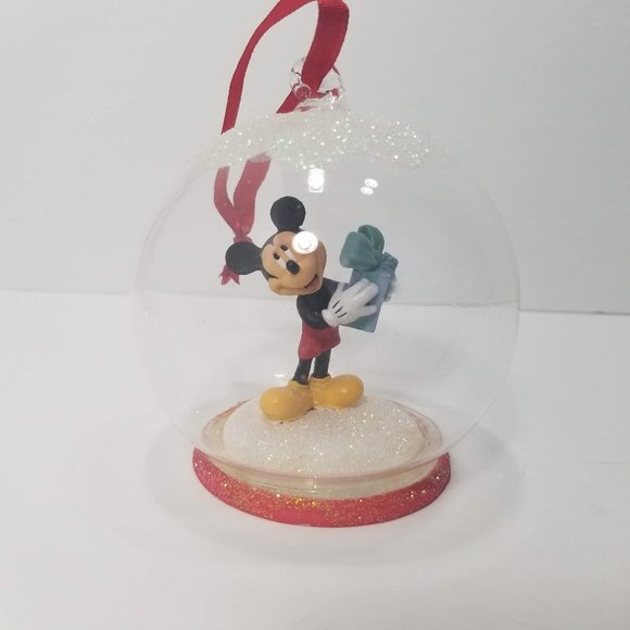 Disney Glass Ball Minnie Mouse Christmas 2014 Holiday Ornament New Boxed